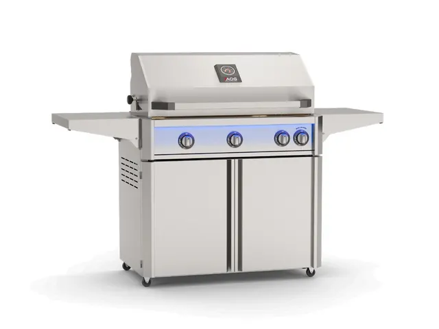AOG 36” L-Series Built-In Grill w/ Backburner & Rotisserie Kit on Portable Cart