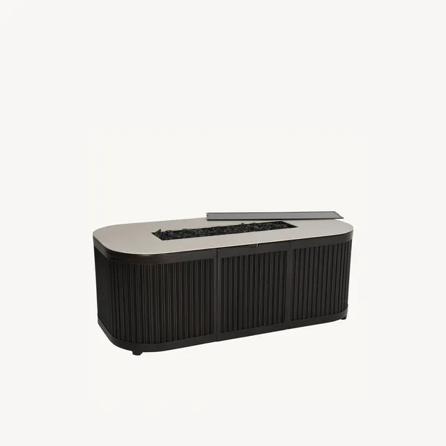 Samara 60" Oval Coffee Table with Firepit