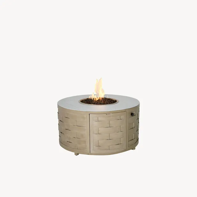 Biscayne 42" Round Coffee Table with Firepit