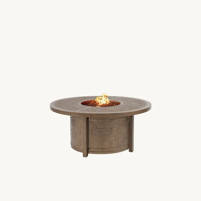 Classical 49" Round Coffee Table With Firepit