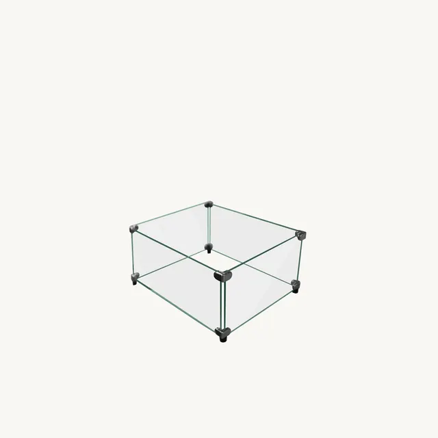 Wind Guards Square Glass Wind Guard For 44" Firepits