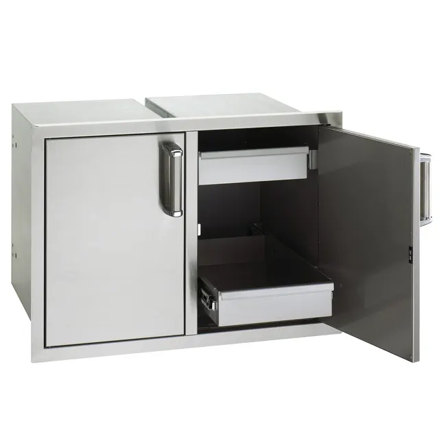Double Doors with 2 Dual Drawers — Premium Flush 5-Series