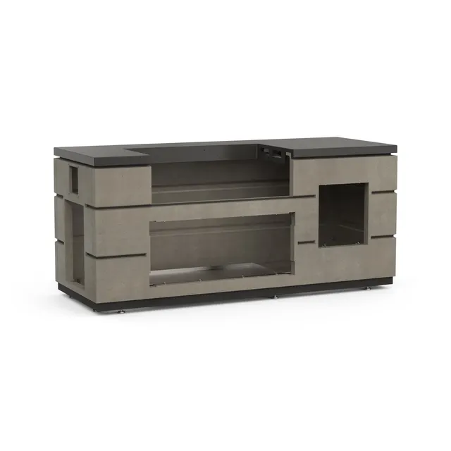 Contemporary Island w/ Double Drawer Cut-out (31” x 82”)