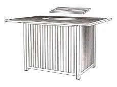Dominion 48" x 64"  Rect. Counter Height
