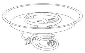 Round  Fire Burner Kit