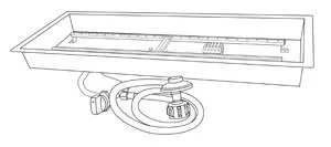 Rectangular 12" x 24" Fire Burner Kit