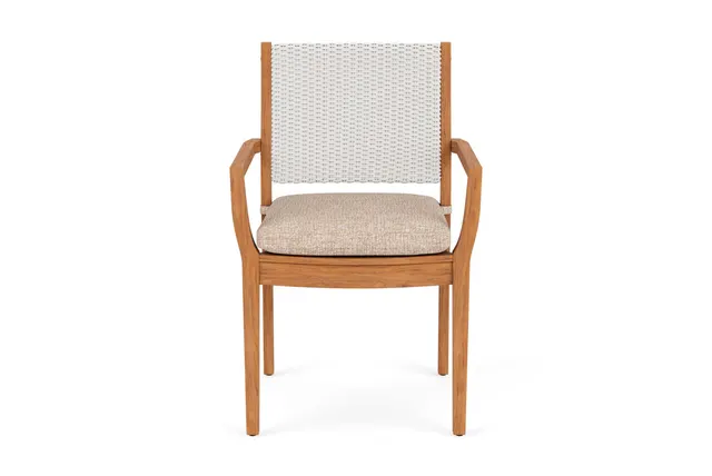 Loom Back Teak Dining Armchair