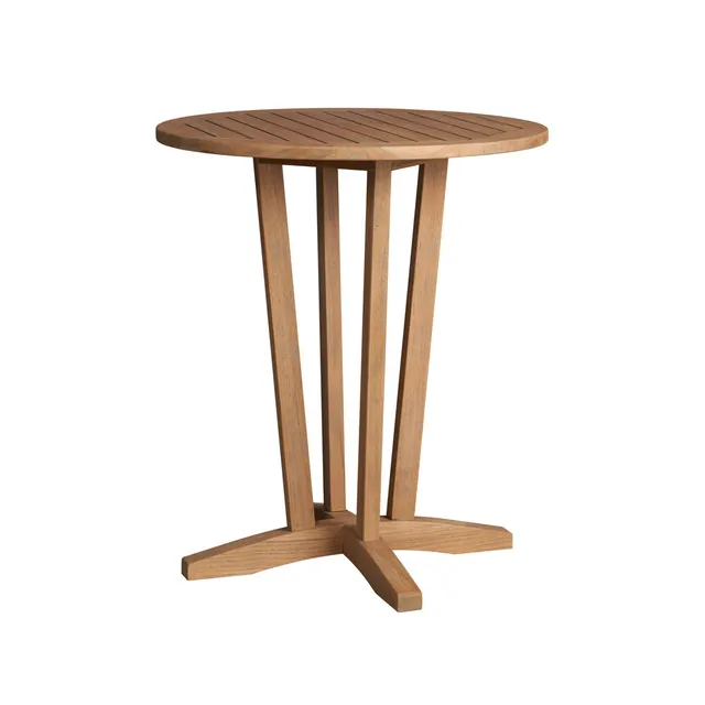Teak 30” Round Bar Table