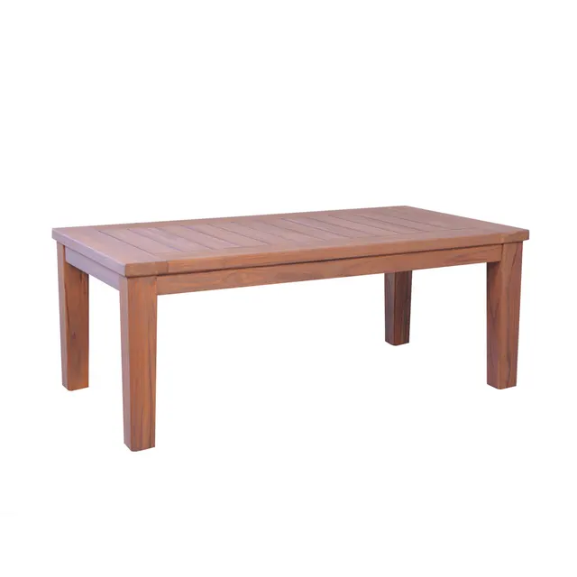 Teak 45” Rectangular Tapered Leg Cocktail Table
