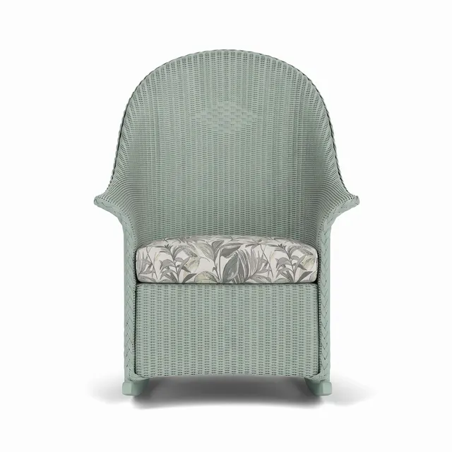 Lloyd Loom High Back Porch Rocker