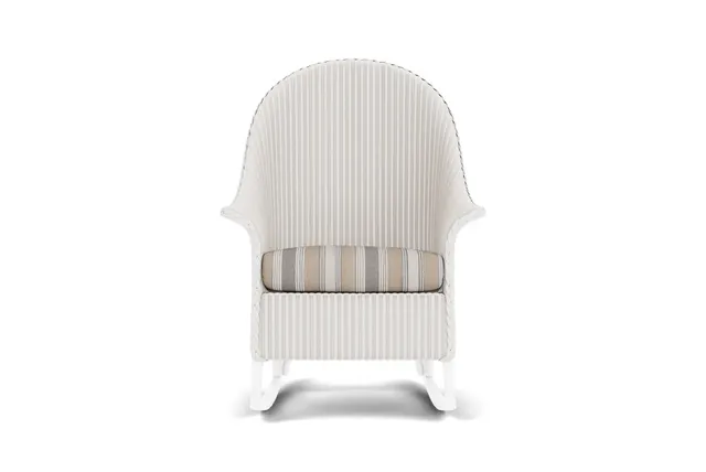 Lloyd Loom High Back Porch Rocker