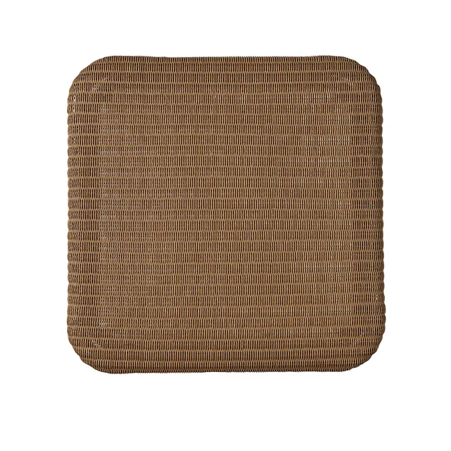 Lloyd Loom 22” Square End Table with lay-on glass