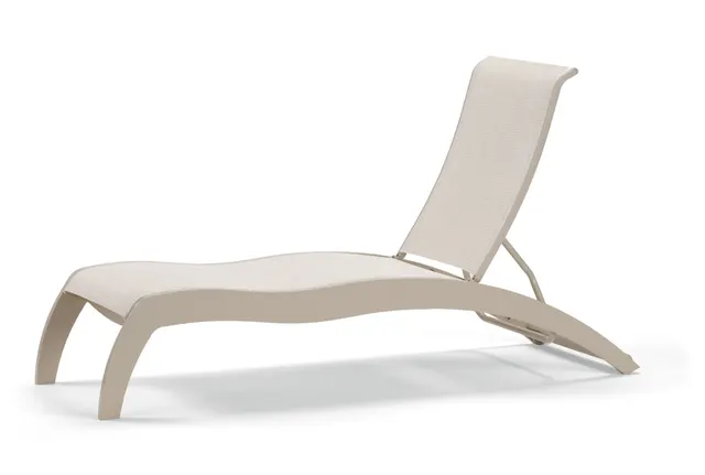 Stacking Armless Chaise w/ Wheels