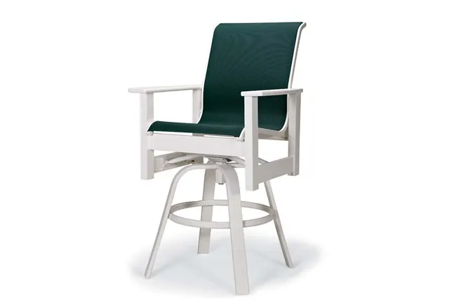 Balcony Height Swivel Arm Chair w/ Polymer Arms