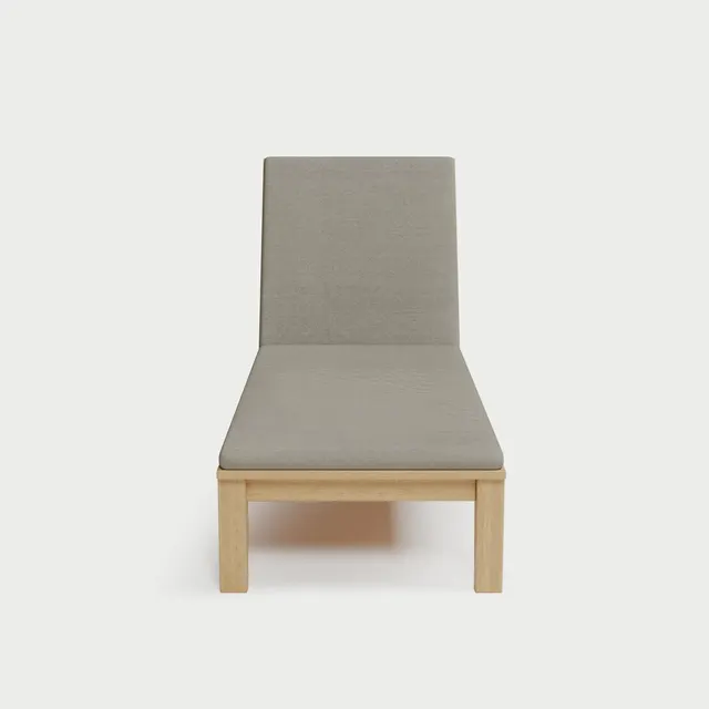 Solerno Heated Teak Chaise Lounge
