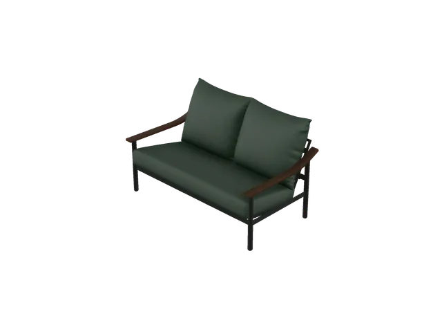 Two-Seat Loveseat w/ Polymer Arms