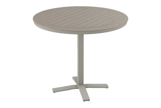 48" Round Bar Height Pedestal Table w/ hole