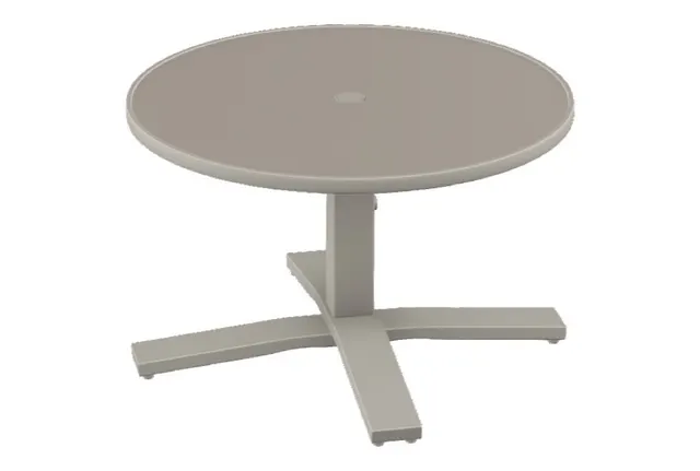 30" Round End Table Height Pedestal Table w/ hole