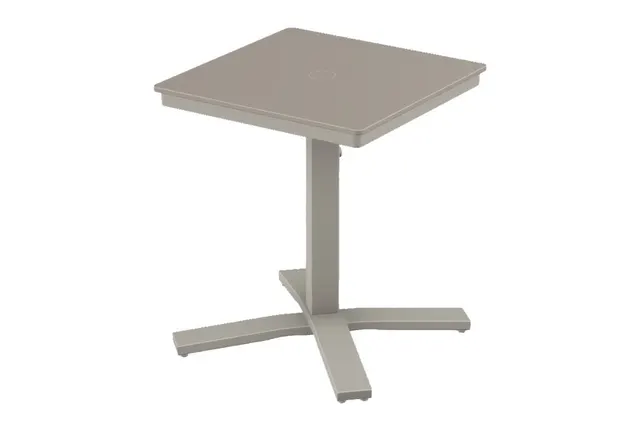 24" Square Dining Height Pedestal Table w/ hole