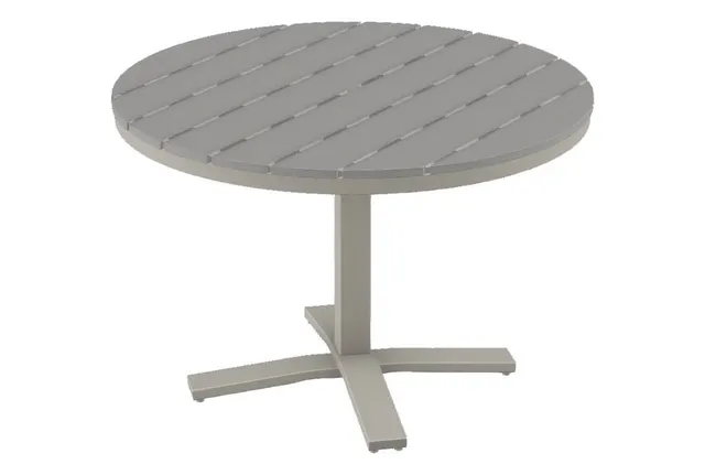 42" Round Dining Height Pedestal Table w/ hole