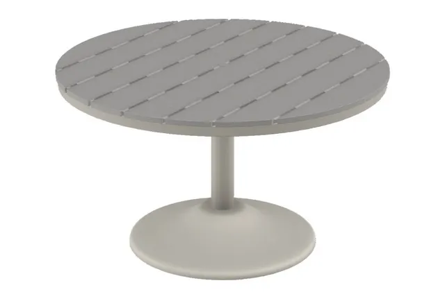 48" Round Dining Height Weighted Pedestal Table w/ hole
