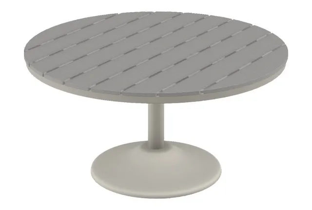 54" Round Dining Height Weighted Pedestal Table w/ hole