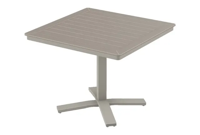 36" Square Dining Height Pedestal Table w/ hole