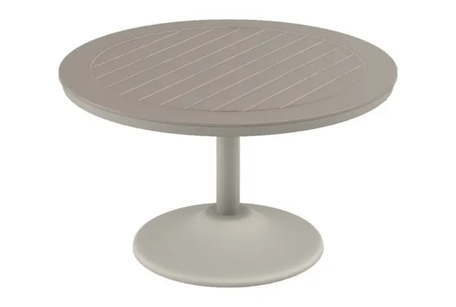 48" Round Dining Height Weighted Pedestal Table w/ hole