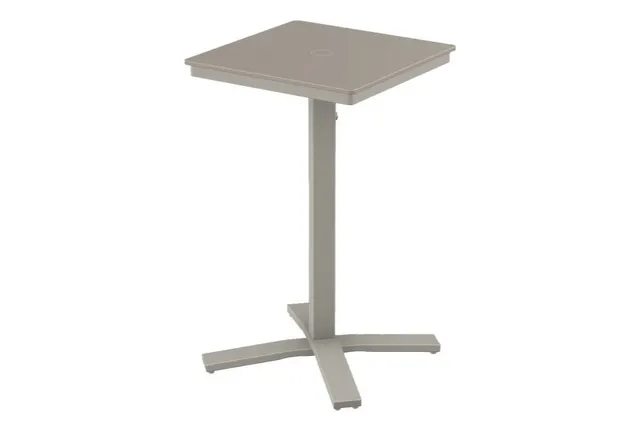 24" Square Bar Height Pedestal Table w/ hole