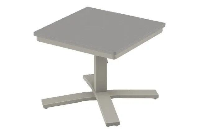 24" Square End Table Height Pedestal Table w/ hole