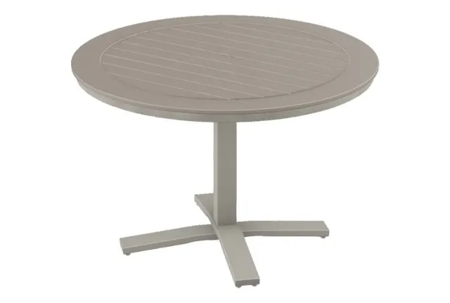 42" Round Dining Height Pedestal Table w/ hole