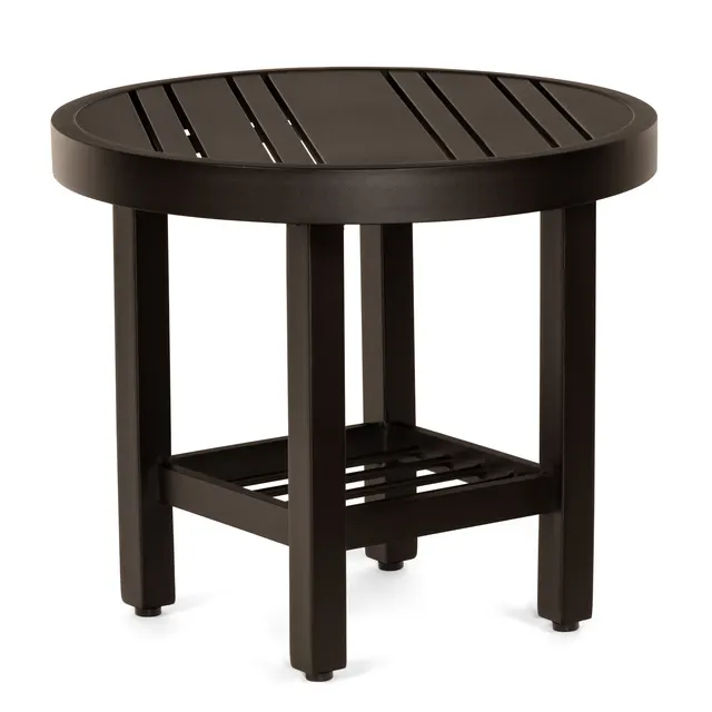 22" Round Tri-Slat End Table