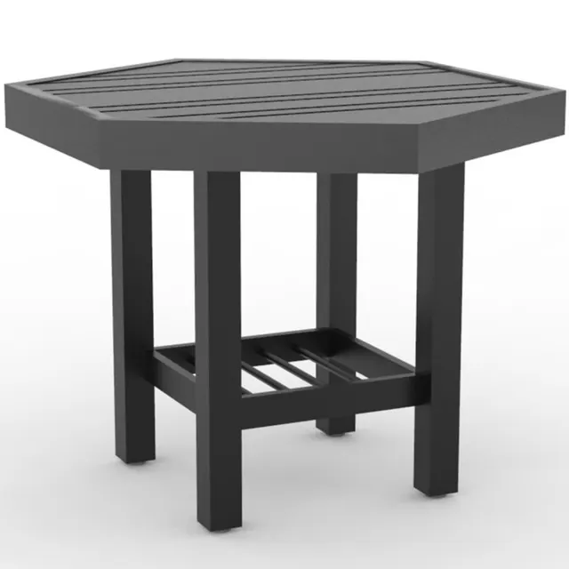 Tri-Slat Elite Hexagonal Side Table
