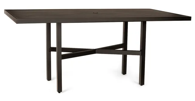 Tri-Slat Elite Rectangular Umbrella Counter Height Table