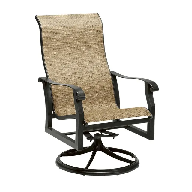Cortland Sling High-Back Swivel Rocker
