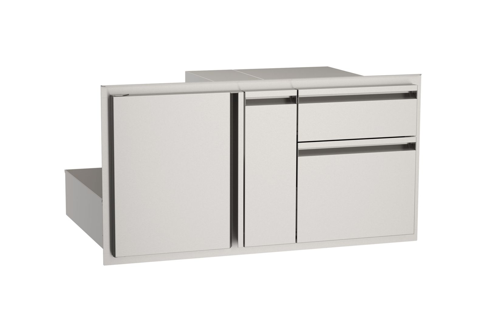 Door w/ Dbl. Drawer & Platter Storage