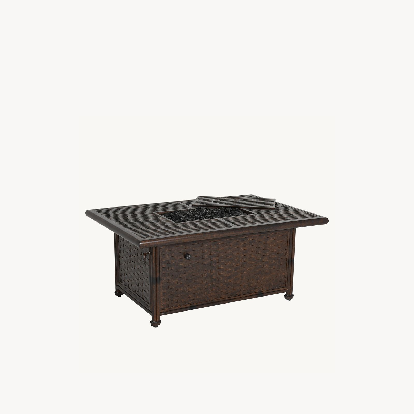 Coco 32" x 48" Rectangular Coffee Table with Firepit