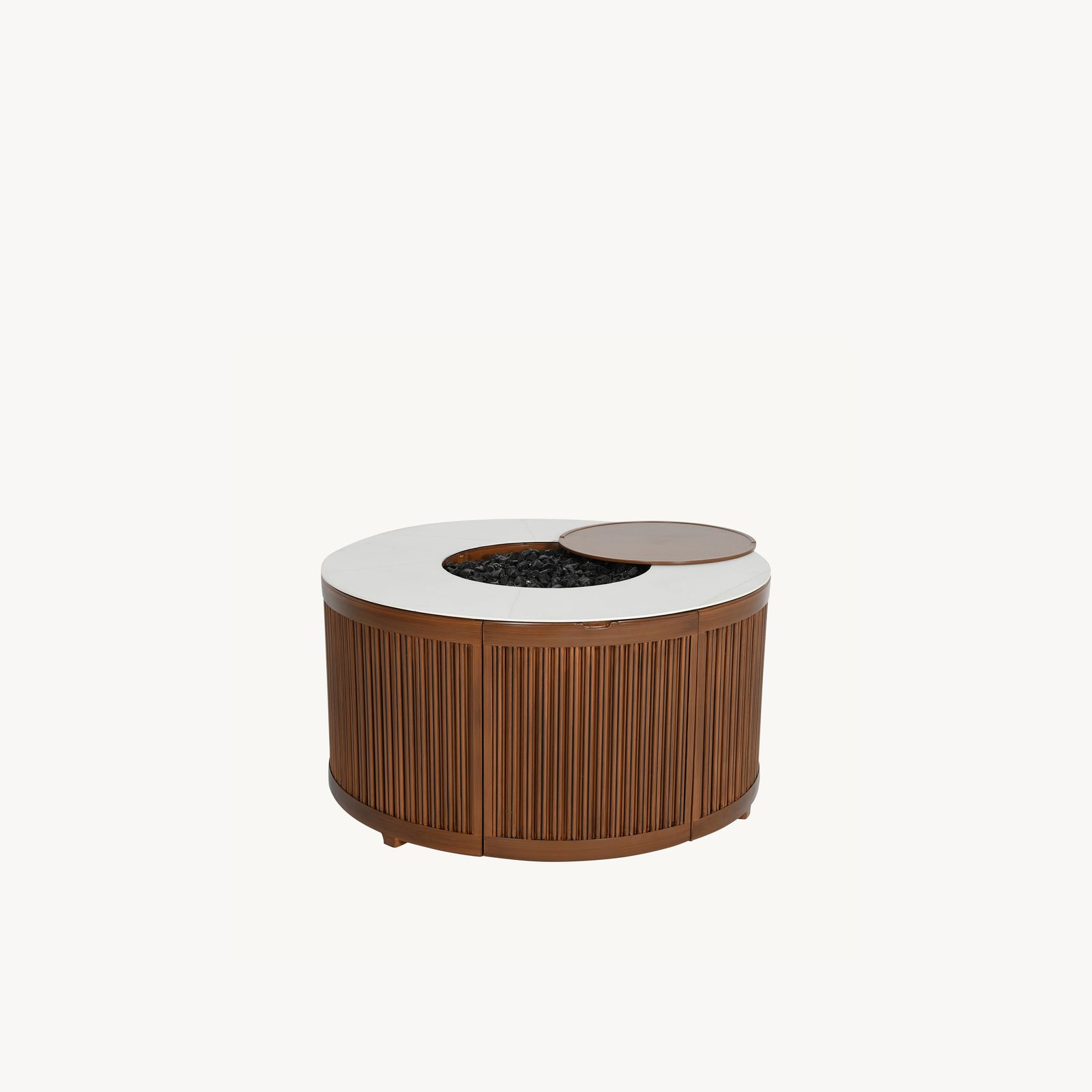 Samara 42" Round Coffee Table with Firepit