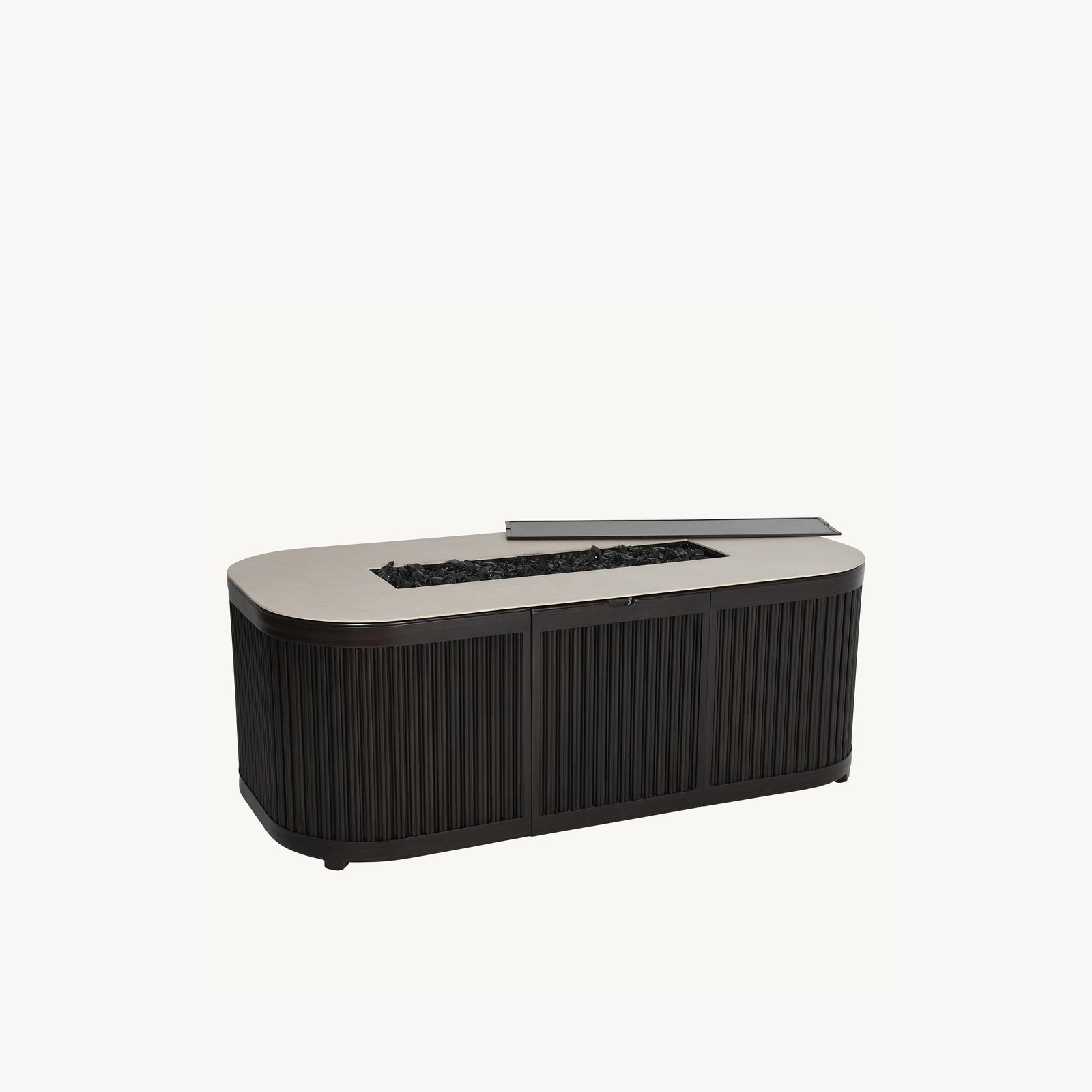 Samara 60" Oval Coffee Table with Firepit