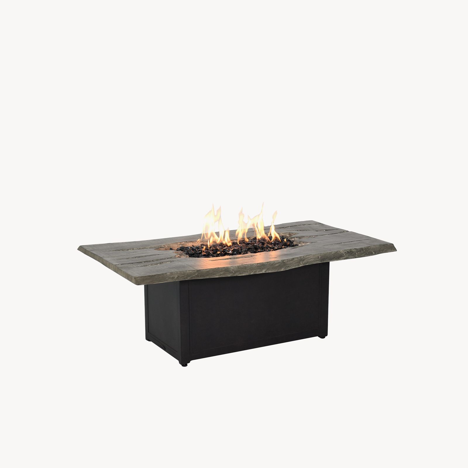 Nature's Wood Rectangular Firepit Coffee Table