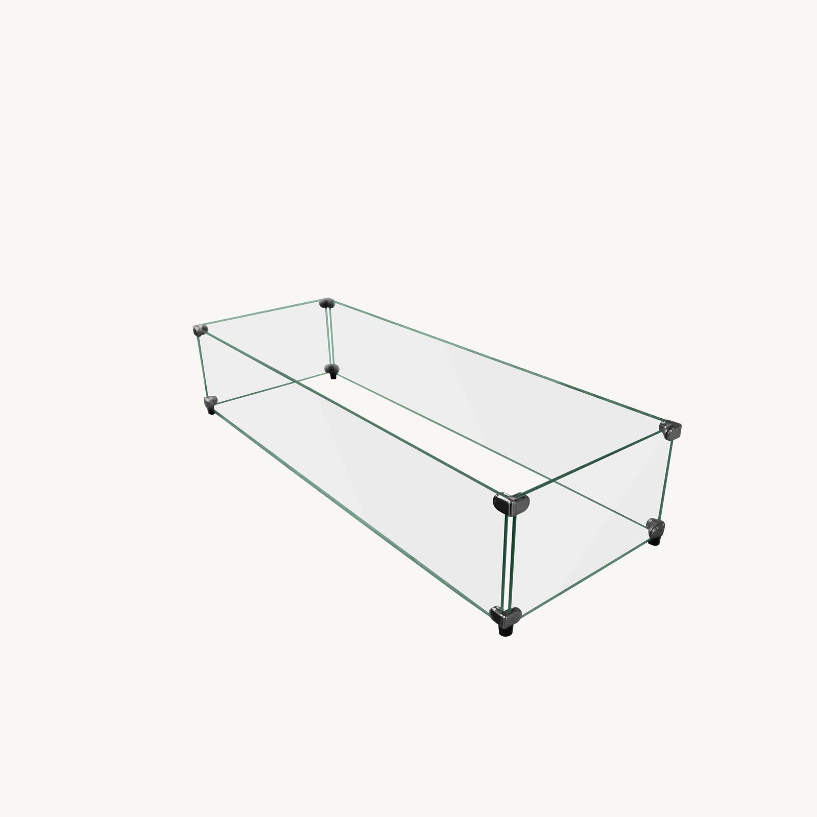 Rectangular Glass Wind Guard For 32" X 48" Firepits
