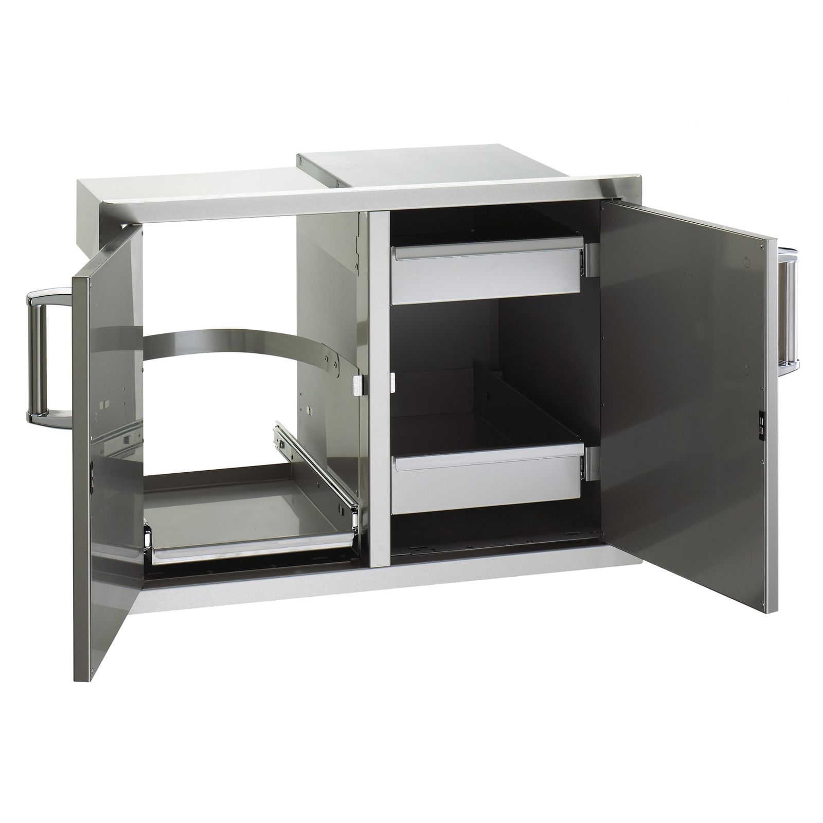 Double Doors w/ Trash Tray & Dual Drawers — Premium Flush 5-Series