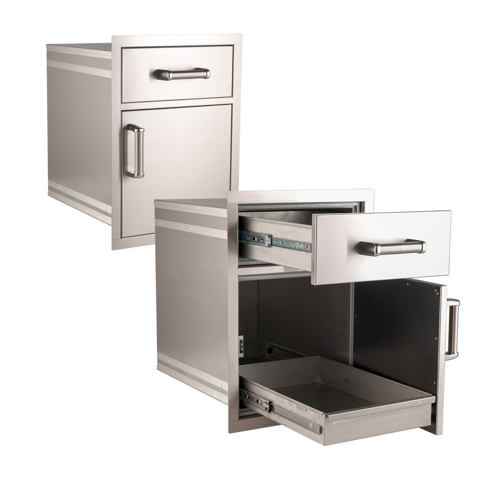 Sealed Medium Pantry Door/Drawer Combo — Premium Flush 5-Series