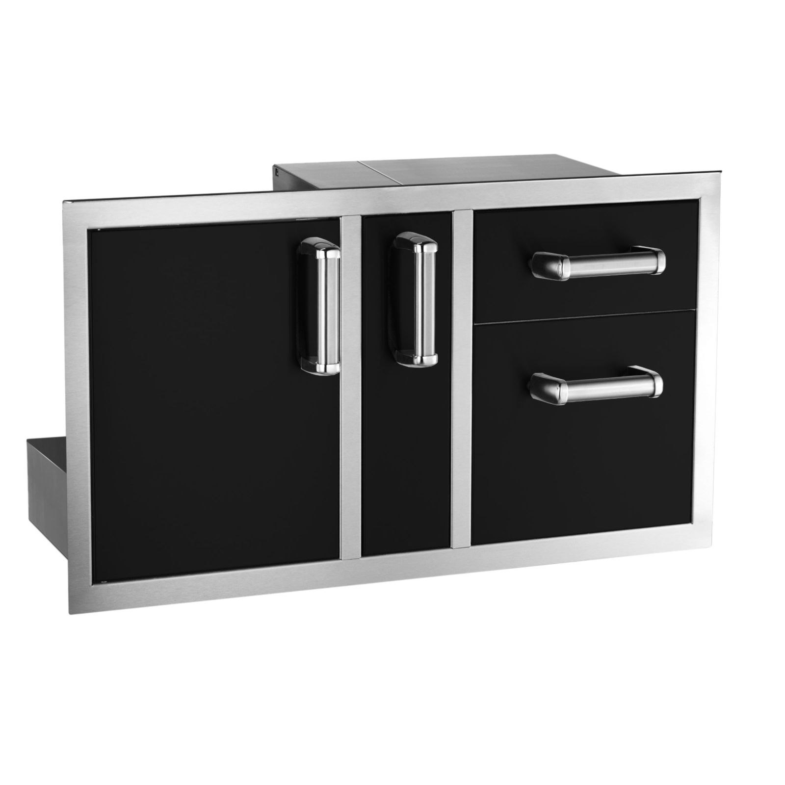 Echelon Black Access Door w/ Platter Storage & Dbl. Drawer