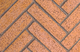 Mosaic Masonry — Warm Red, Split Herringbone