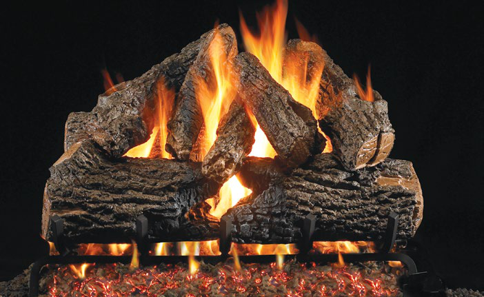 Real-Fyre G46 Burner with Charred Oak Log Set