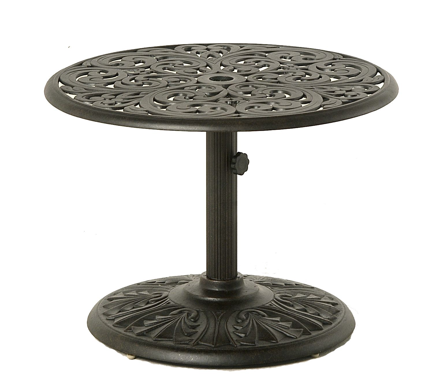 30" Round Chateau Pedestal Umbrella Side/End Table