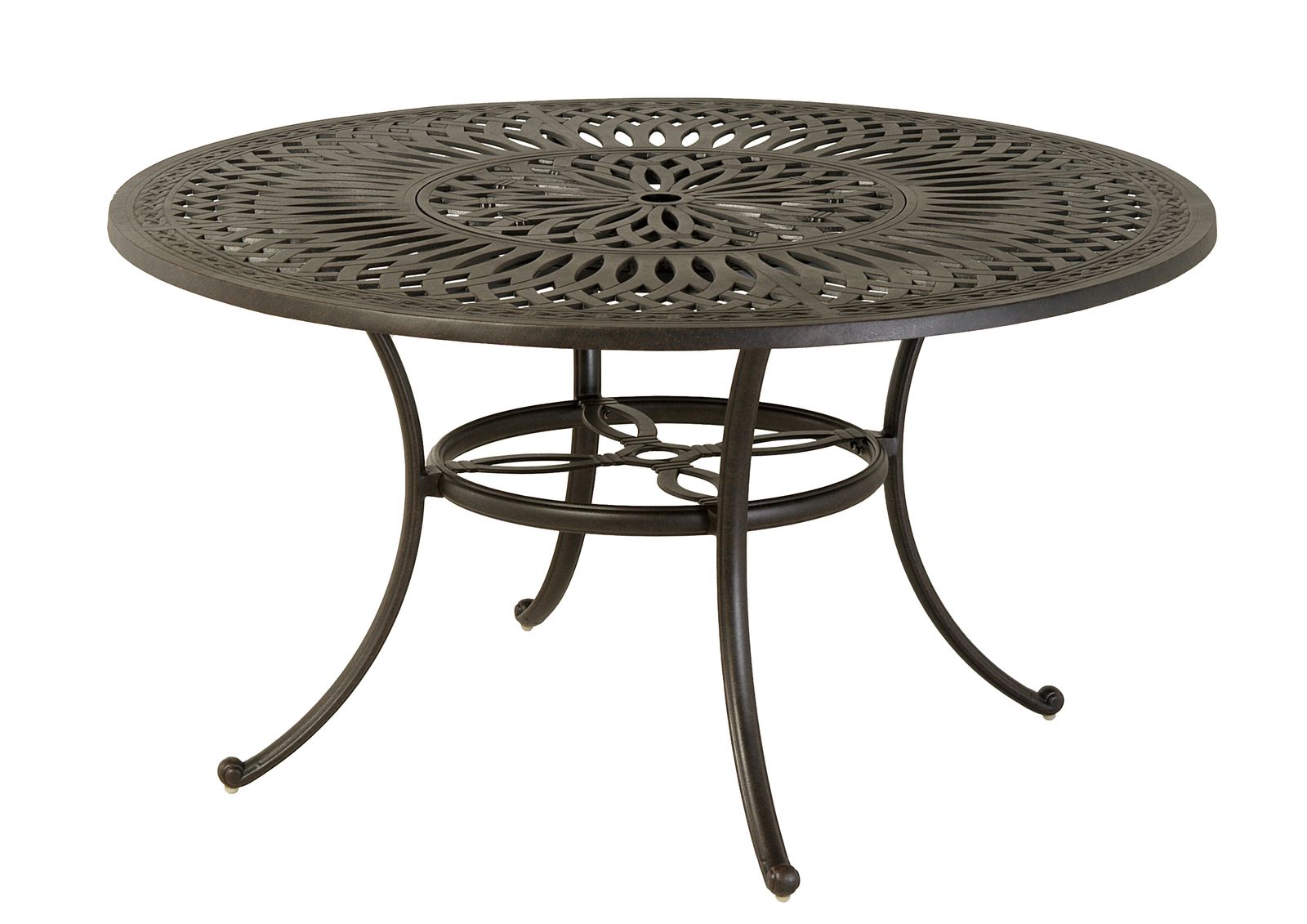 Mayfair 54" Round Inlaid Lazy Susan Dining Table