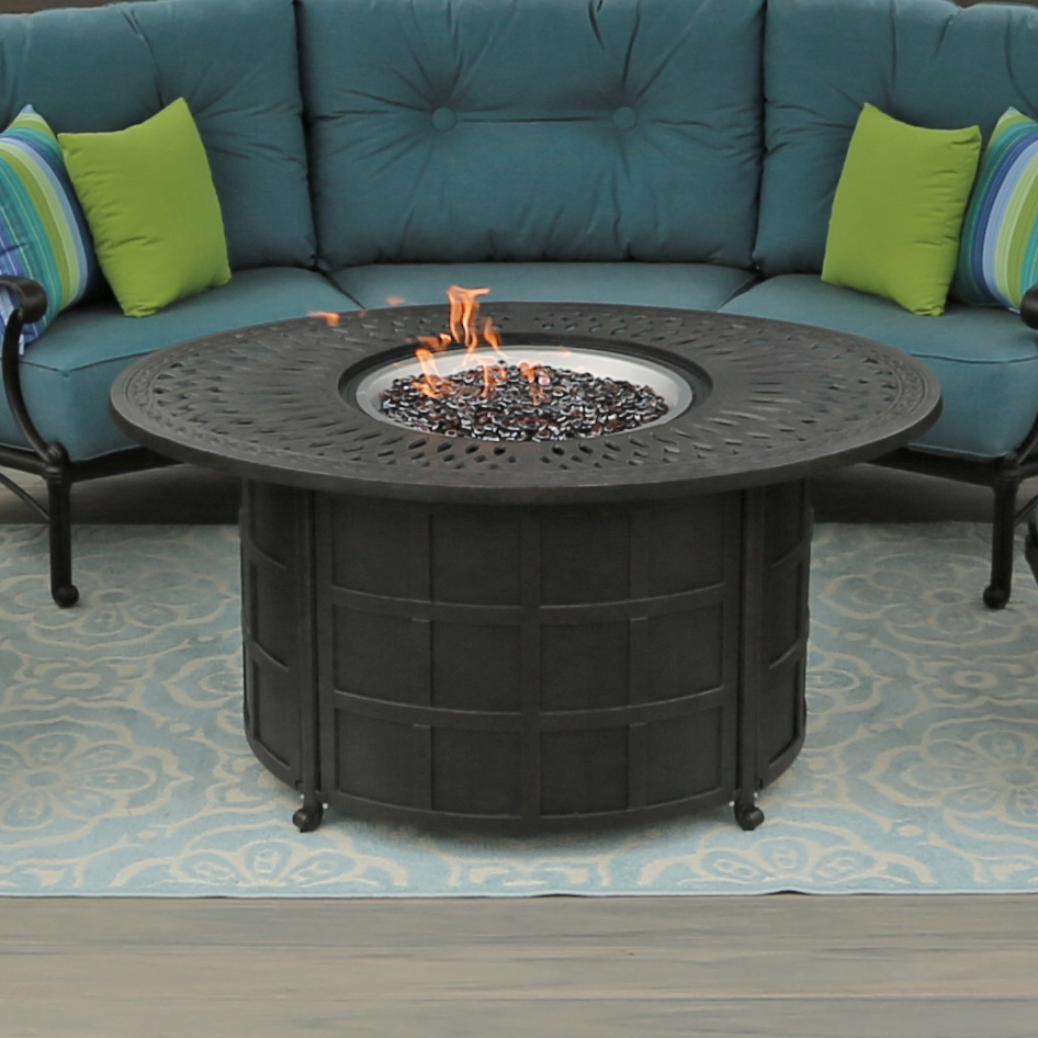 Mayfair 39" x 52" Oval Enclosed Fire Pit Table