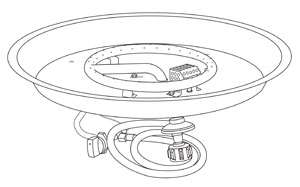 Round  Fire Burner Kit